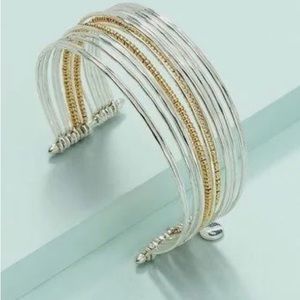 Stella & Dot Rhett Cuff Bracelet Silver